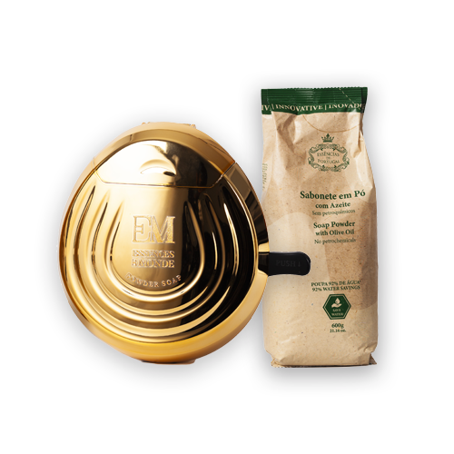 Pack | Dispensador Dourado + Sabonete em Pó Essências de Portugal 