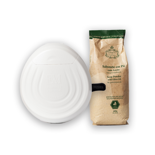 Pack | Dispensador Branco + Sabonete em Pó Essencias de Portugal